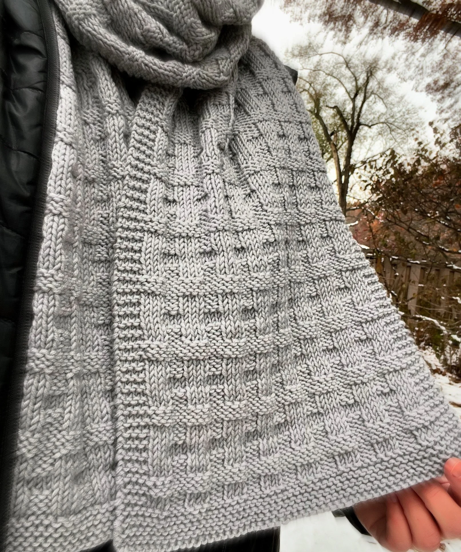 ワンピース Zoff muffler knit set up color gray ANDMARY】Zoff muffler knit set up